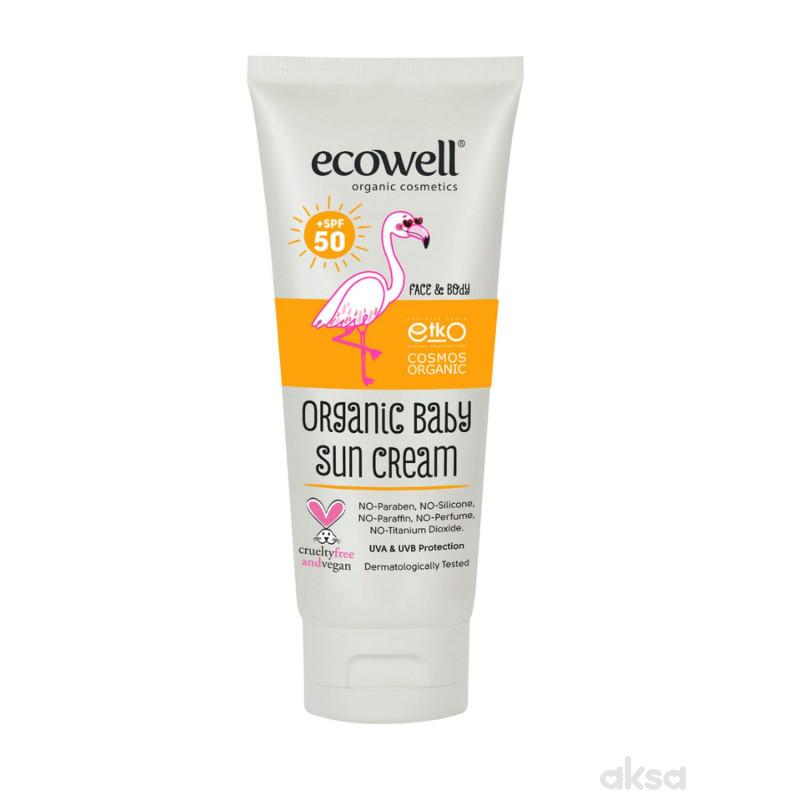 Ecowell organska krema za sunč.za bebeSPF 50 110gr 