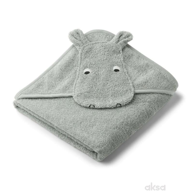 Liewood peškir sa kapuljačom Albert,Hippo dove blu 