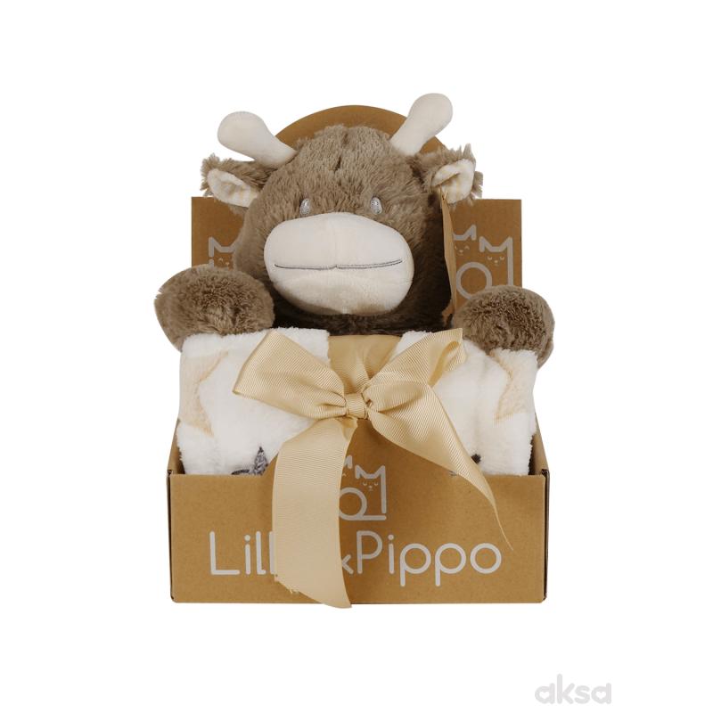 Lillo&Pippo ćebe sa igračkom, kravica