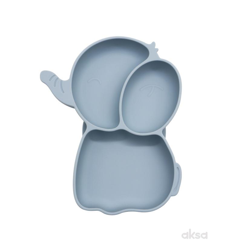 Voli baby vakum silikonski tanjir slon 