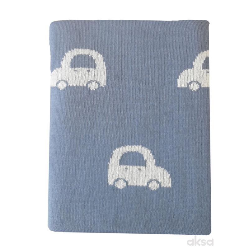 Baby textil ćebe Autići, 90x80cm