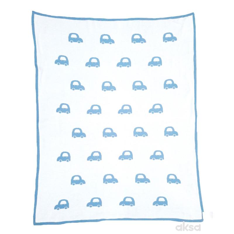 Baby textil ćebe Autići, 90x80cm