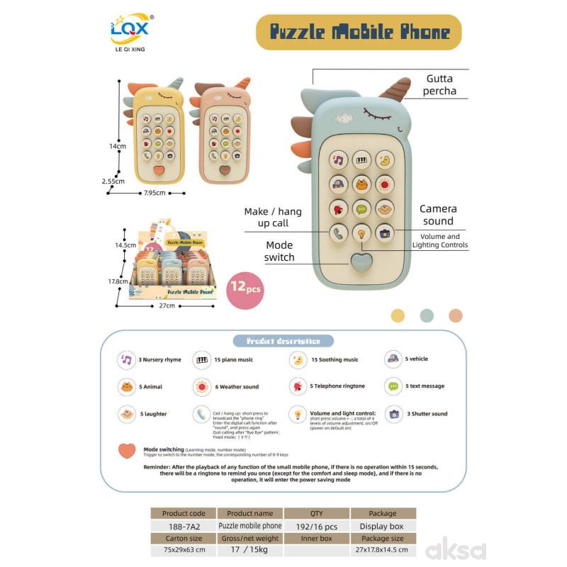 HK Mini igračka telefon unicorn, dispay 12/1