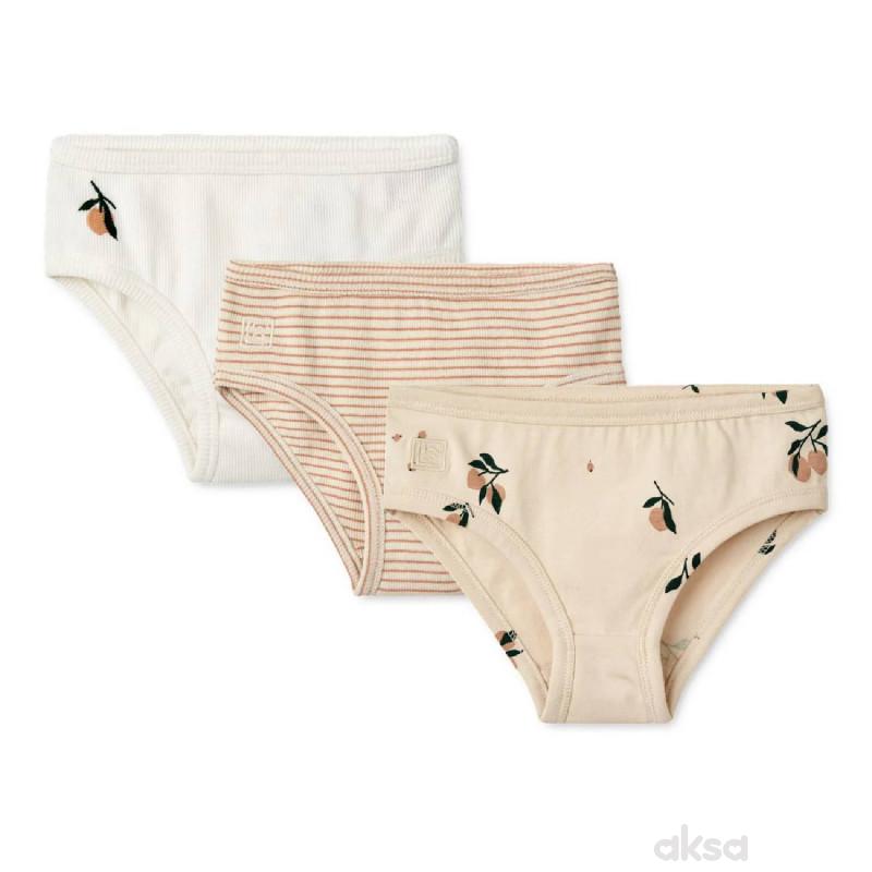 Liewood gaće 3 pcs Nanette, Peach sea shell 