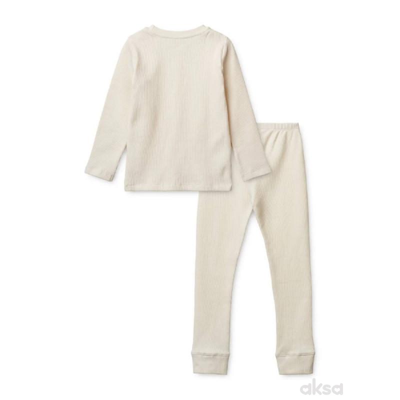 Liewood pidžama set Croydon Waffle, Creme