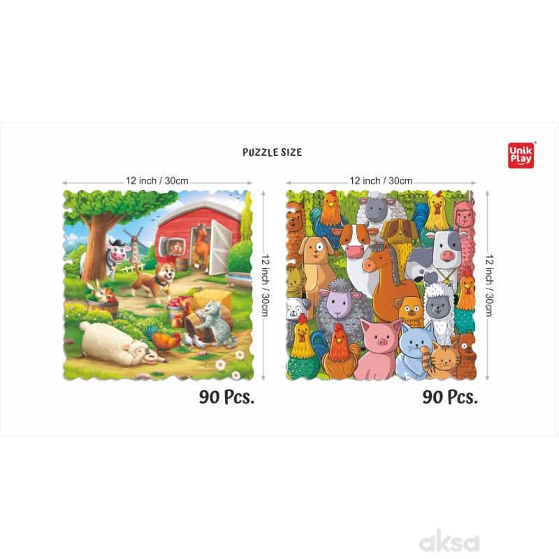 UnikPlay šašave puzzle Prijatelji s farme-krup.el. 