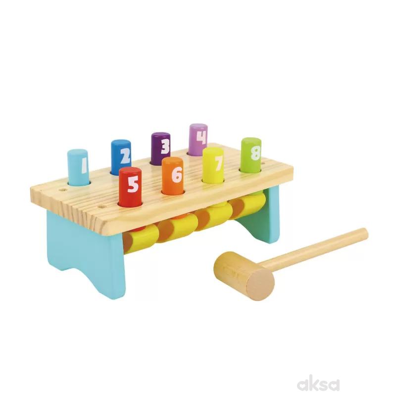 Tooky toy igračka klupa-čekić