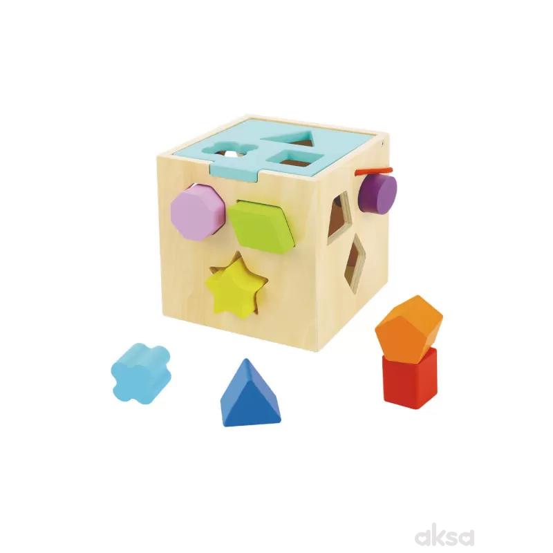 Tooky toy drvena kocka sa oblicima