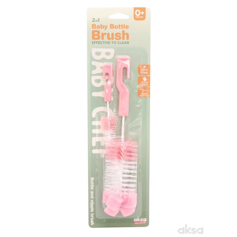 Baby Chef četka 2 u 1 roze 