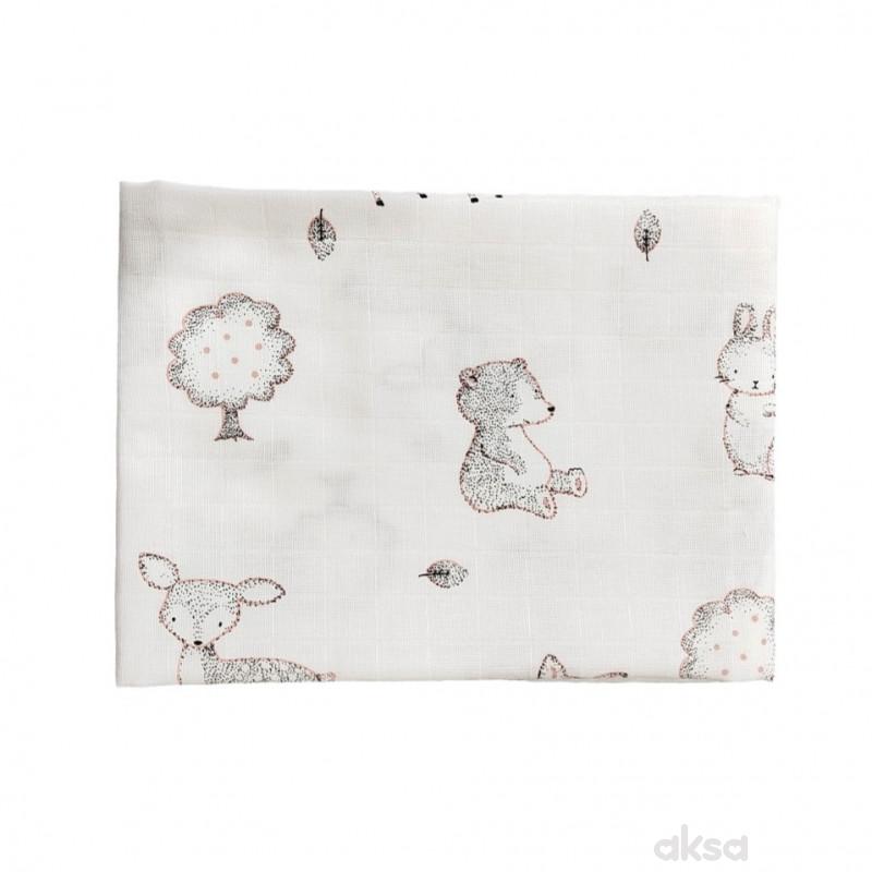 Lillo&Pippo muslin pelena 75x75cm, Šuma 