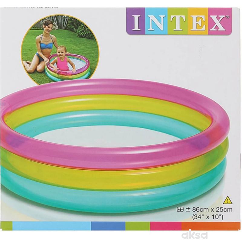 Intex dečiji bazen-tri prstena u bojama duge