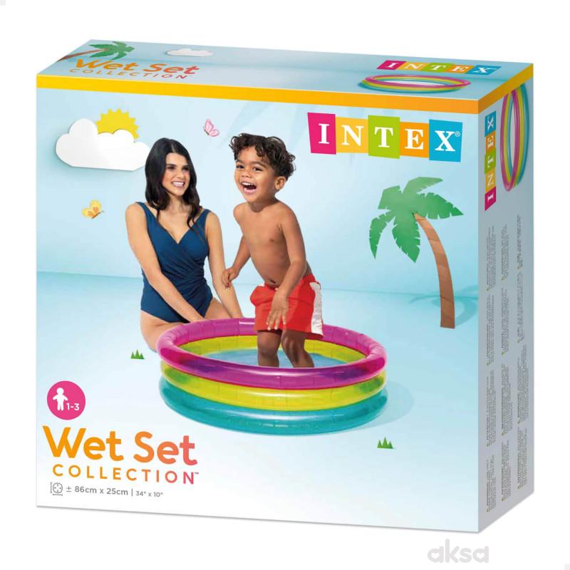 Intex dečiji bazen-tri prstena u bojama duge