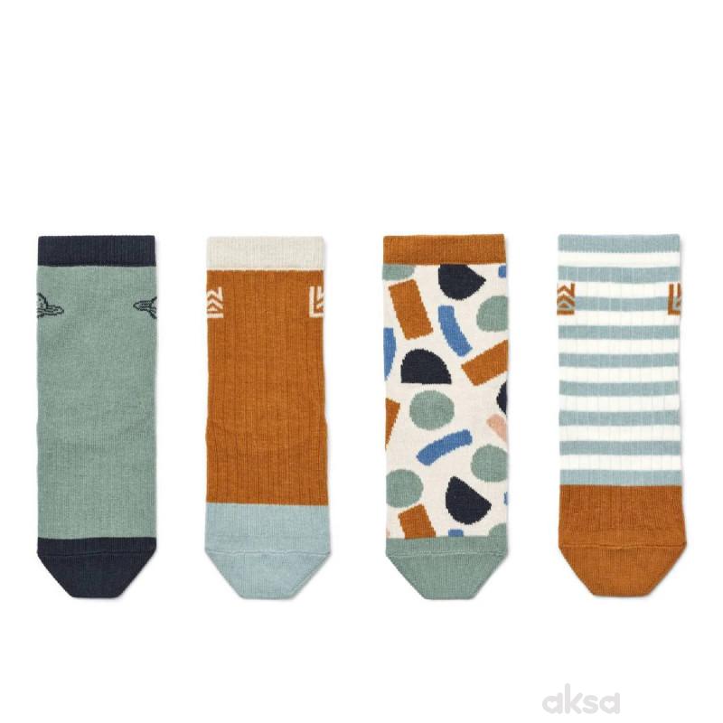 Liewood sokne 4 pcs Silas, Planet multi mix
