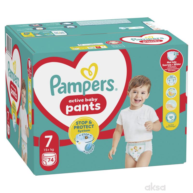 Pampers pants pelene MB 7 extra large 17kg+ 74kom