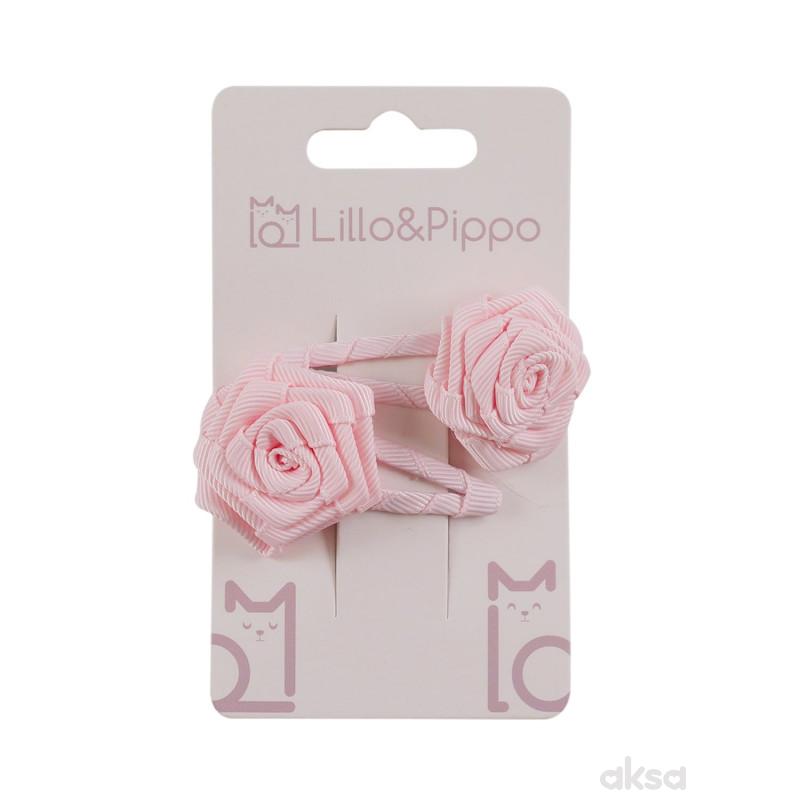 Lillo&Pippo šnalice za kosu ruža 