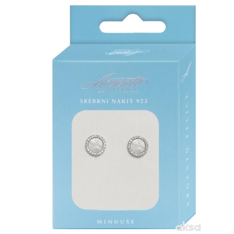 Argento minđuše Krug ogledalce 