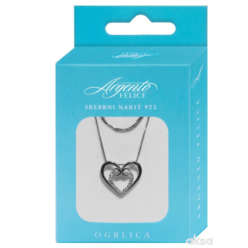 Argento ogrlica Srce u srcu 
