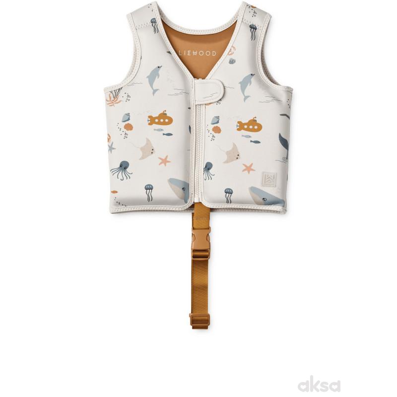 Liewood prsluk za plivanje Dove 1-2Y, SeaC/Sandy 