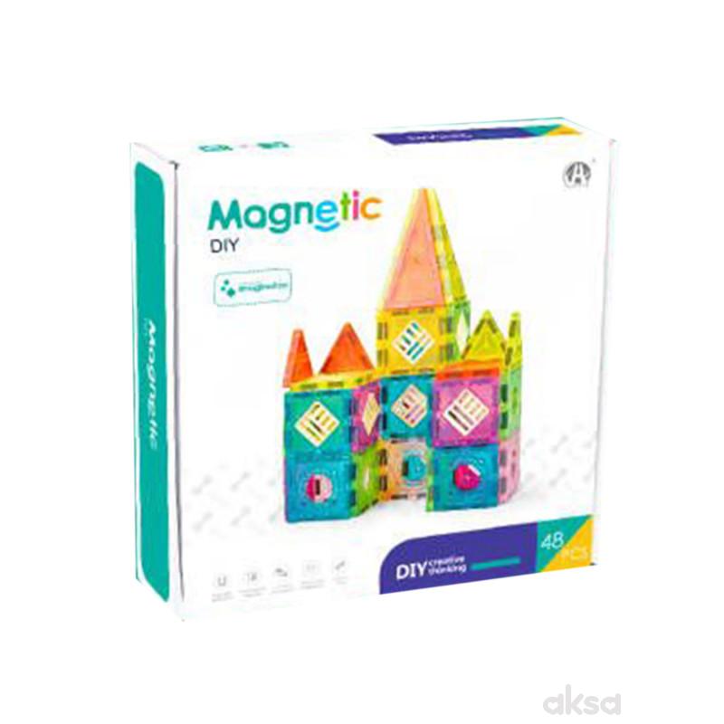 Cute&Cool magnetne pločice dvorac, 48 kom