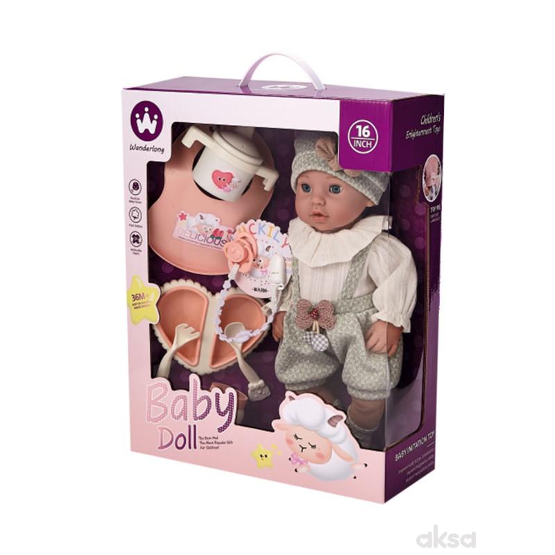 Cute&Cool lutka beba, dodaci za hranjenje, 40cm