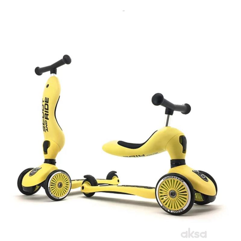 Scoot&Ride Trotinet 2u1 Highwaykick 1 Lemon