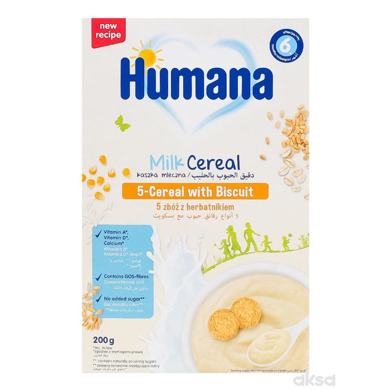 Humana ml. ins. kaša sa 5 žitarica i keksom 200g 
