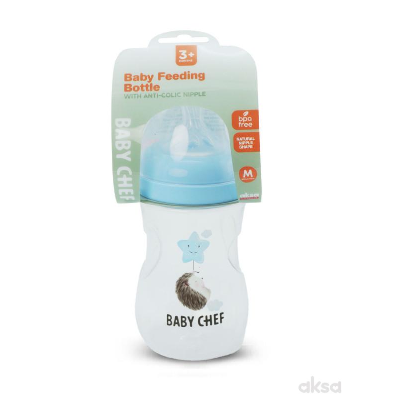 Baby Chef flašica plastična 240ml, plava 