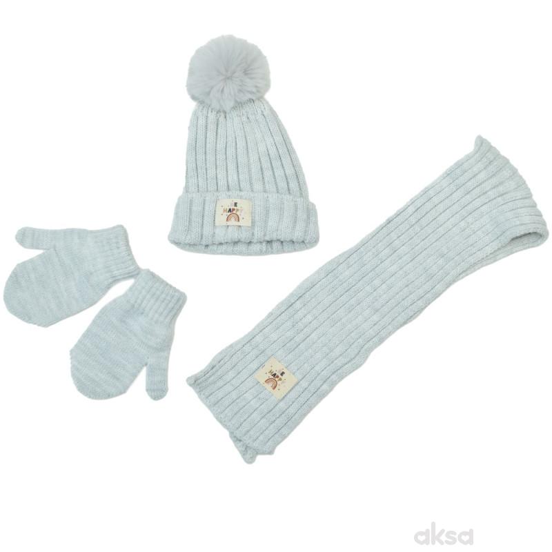 Lillo&Pippo set, kapa, šal, rukavice, unisex