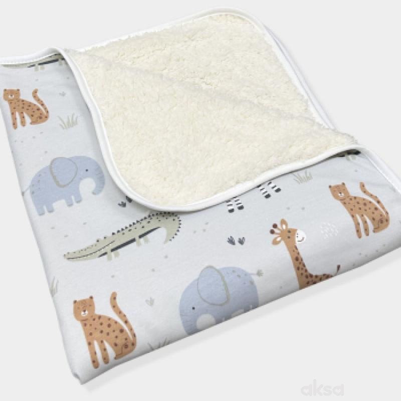 Baby Textil prekrivač sa krznom Safari, 80x90cm
