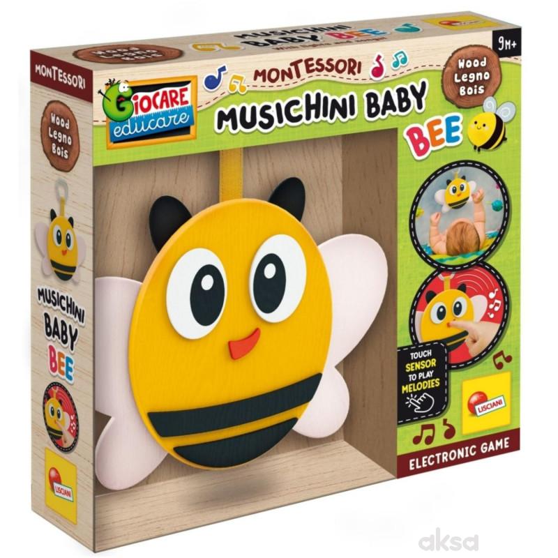 Montesori musicini baby drveni set lisciani pcela 