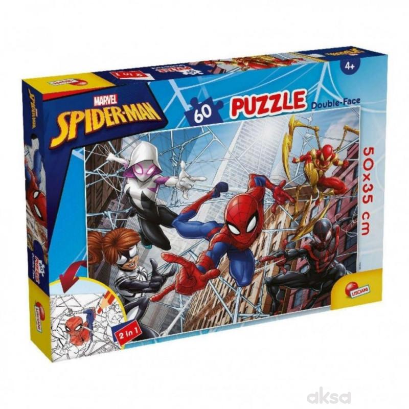 Slagalica 60pcs spiderman 2u1 slozi i oboji