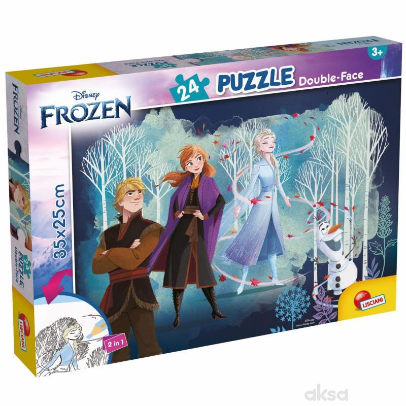 Slagalica lisciani 24pcs frozen 2u1 slozi i oboji