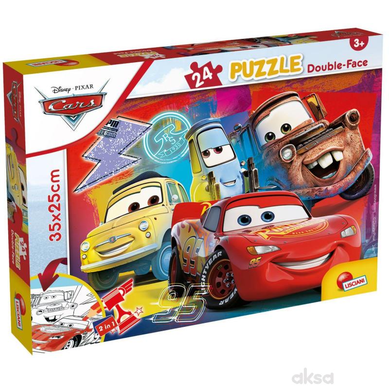 Slagalica lisciani 24pcs cars 2u1 slozi i oboji