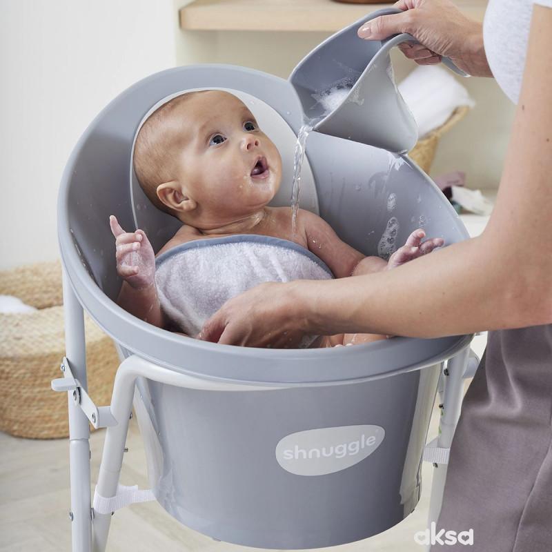 Shnuggle kadica za bebe do 12m, Pebble Grey