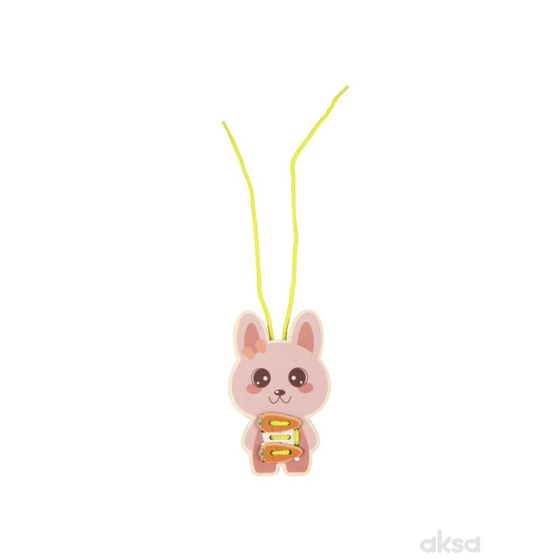 Cute&Cool drvena igračka pertlanja 5 životinja