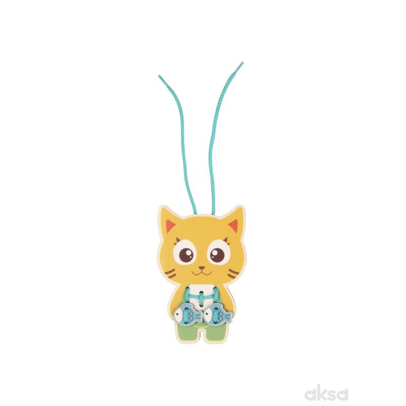 Cute&Cool drvena igračka pertlanja 5 životinja