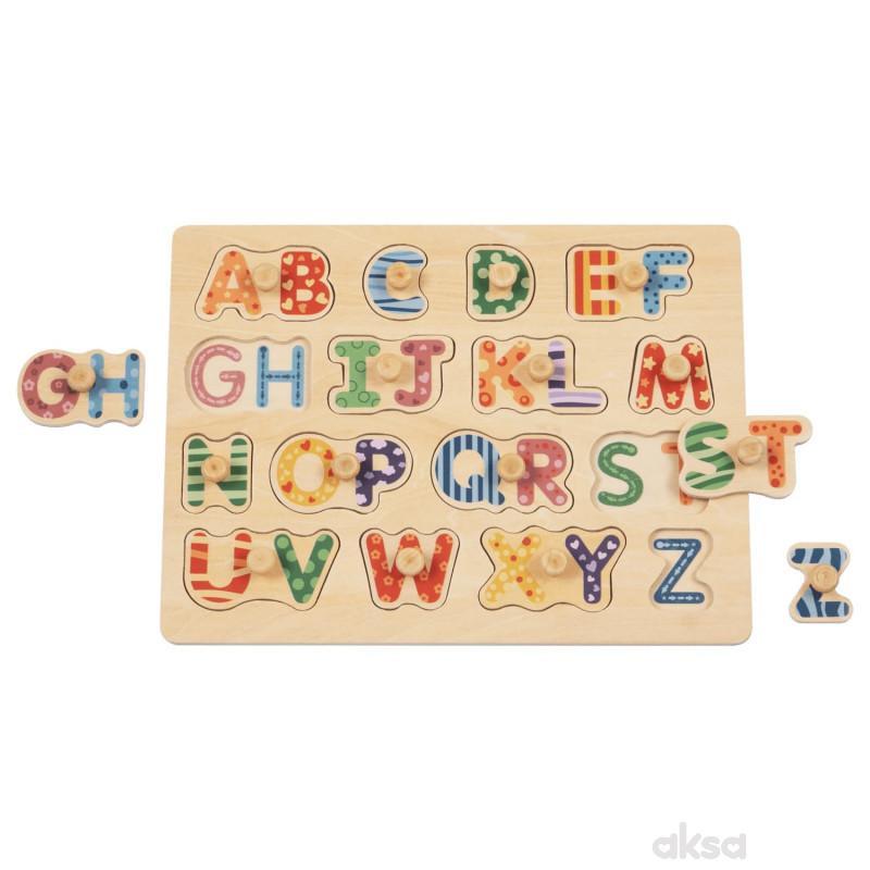 Cute&Cool drvena igračka umetaljka alfabet 