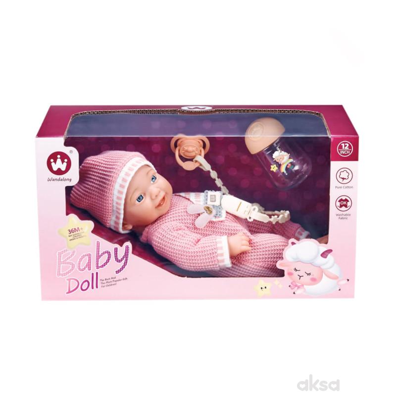 Cute&Cool lutka beba sa flašicom i dudom 30cm 