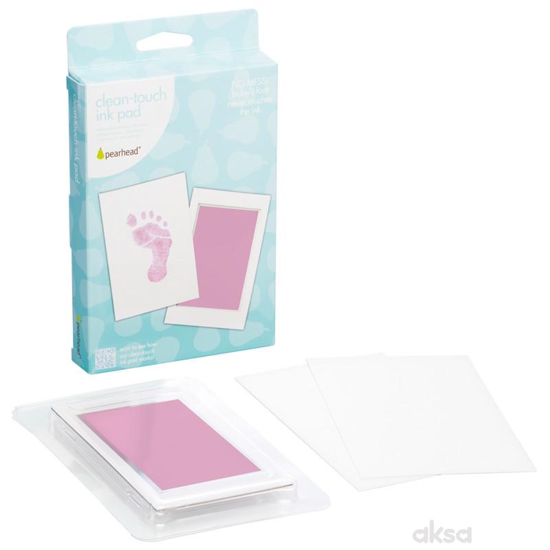 Pearhead otisak za stopalo Clean-Touch Ink, roze