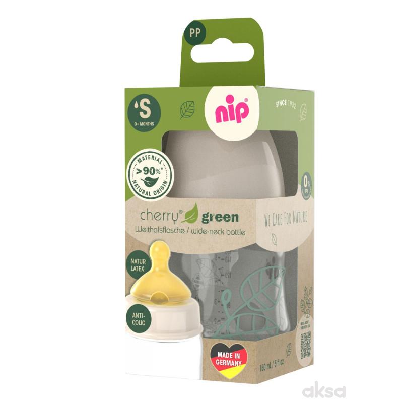 Nip Green PP flašica bež 150ml 0m+, S protok 