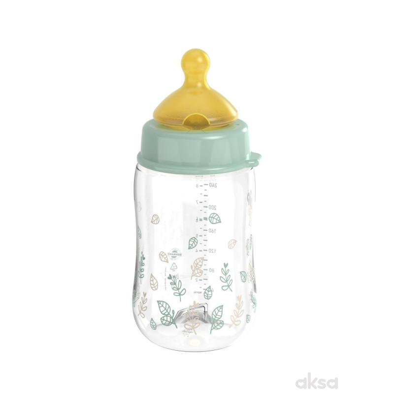 Nip Green PP flašica zelena 260ml 0m+,M protok 
