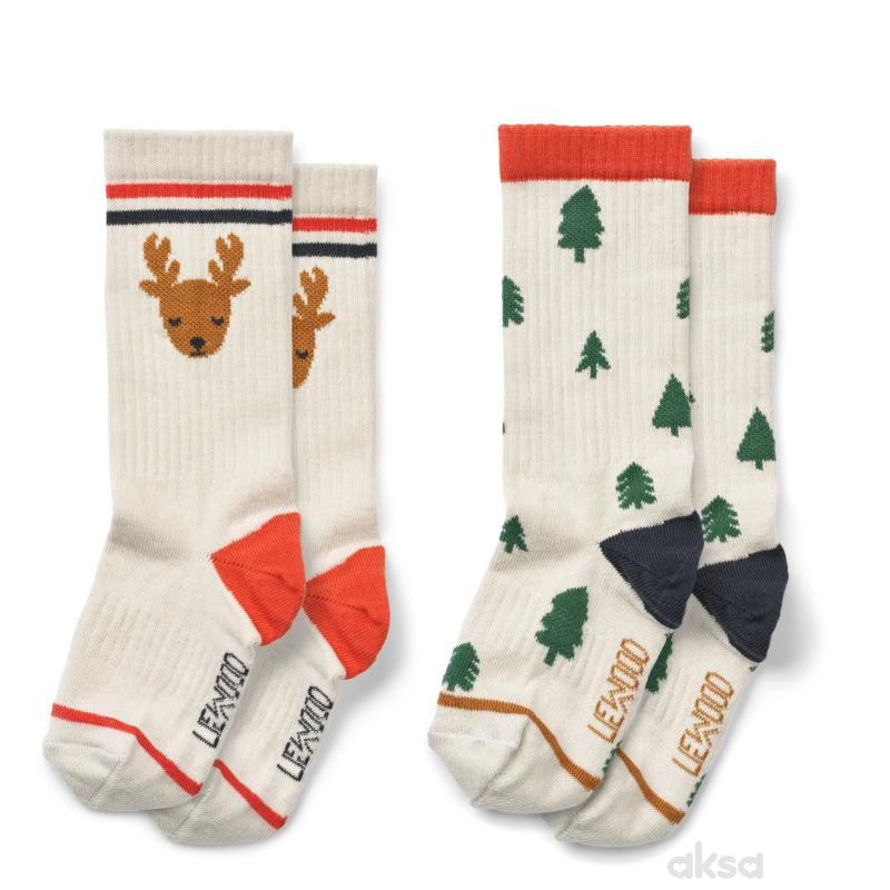 Liewood Annette sokne 2pcs,Holiday reindeer/Trees
