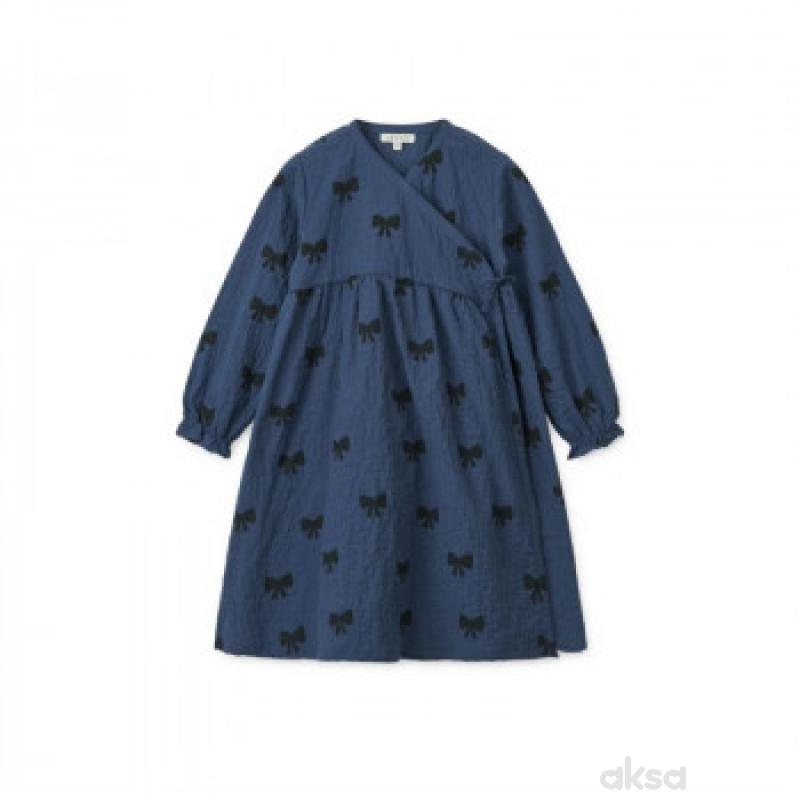 Liewood Cleo haljina,Bow / Indigo blue 