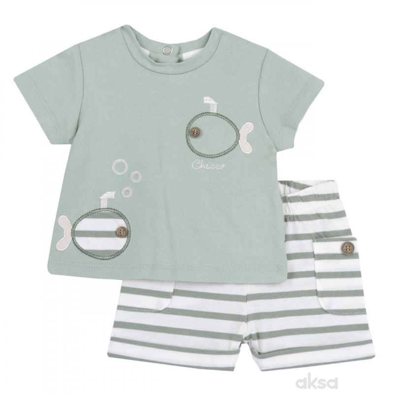 Chicco komplet 2/1 (majica kr, šorts), dečaci