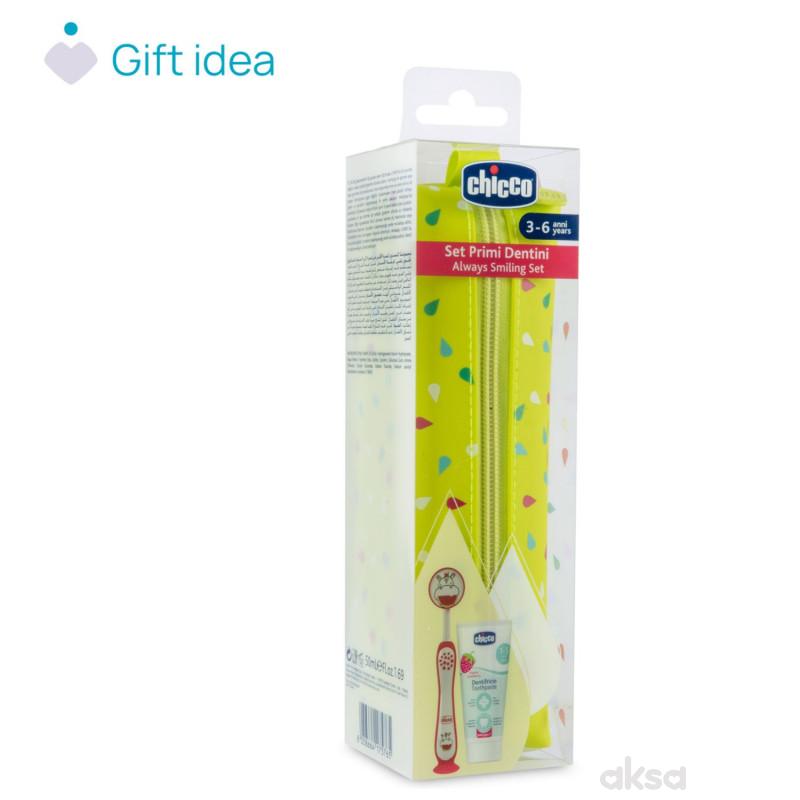 Chicco set za pranje zuba 36m+,hippo