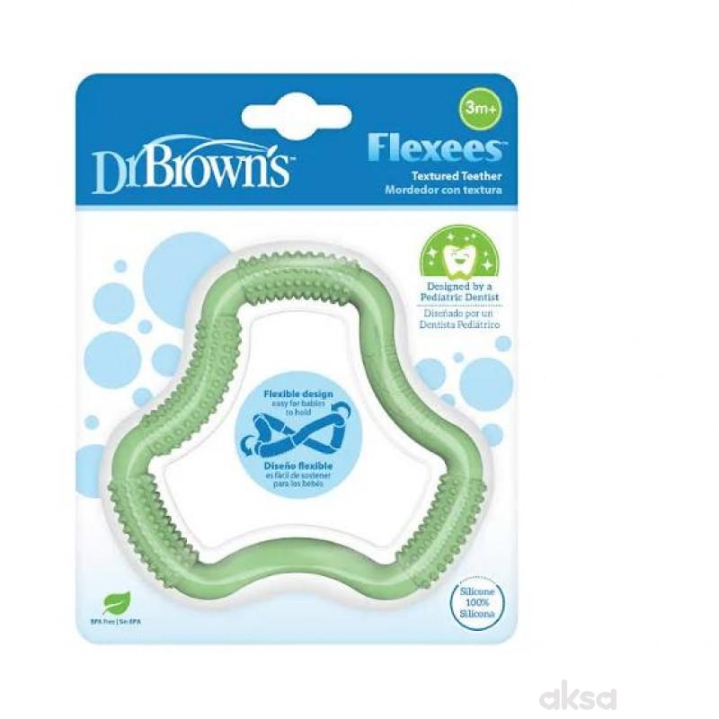 Dr.Browns savitljiva glodalica za zube zelena