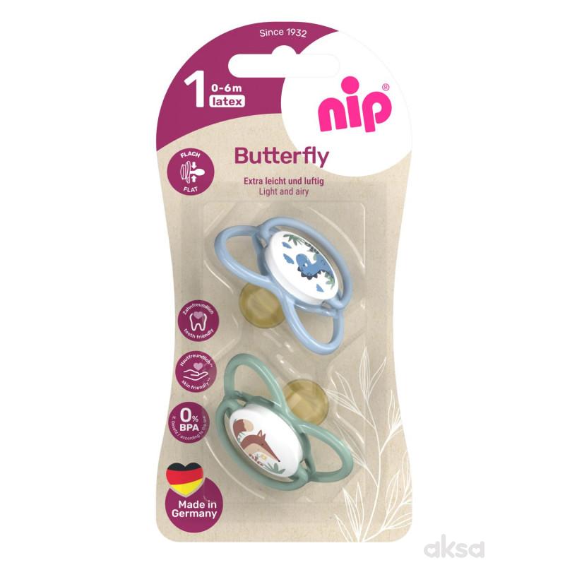 Nip Butterfly laža, kaučuk, mix boja, 0-6m
