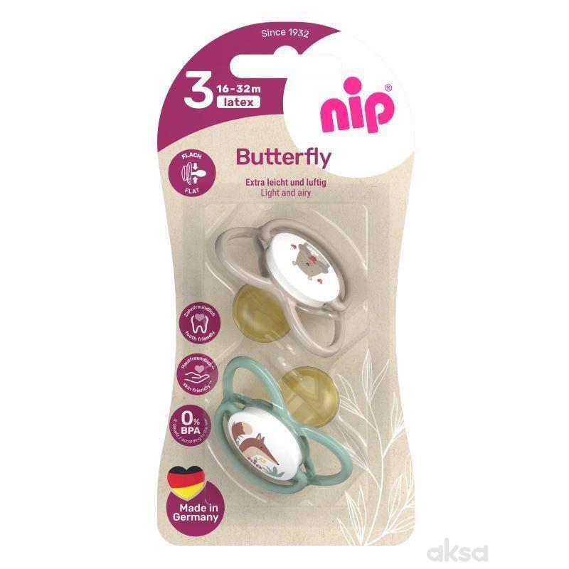 Nip Butterfly laža, kaučuk, mix boja, 16-32m 