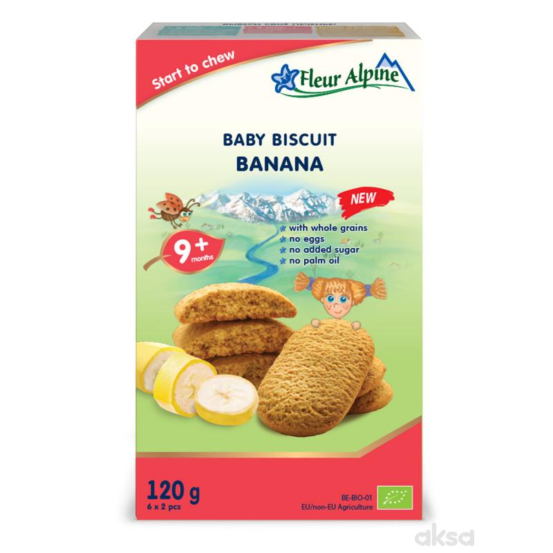 Fleur Alpine organski biskviti sa bananom 120G