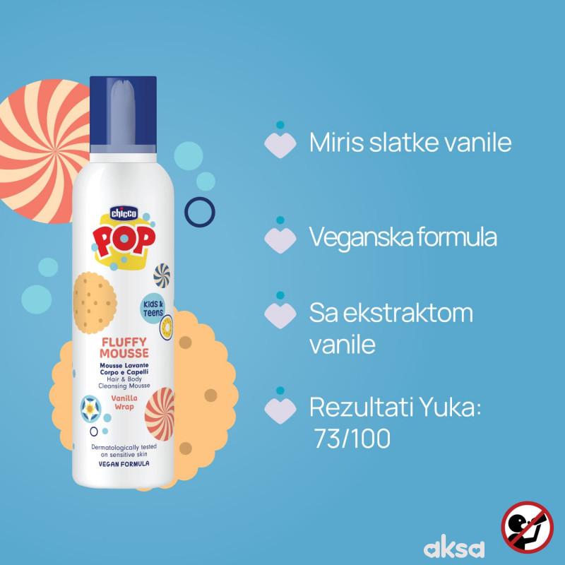 Chicco POP vanila pena 2u1 za telo i kosu 200ml